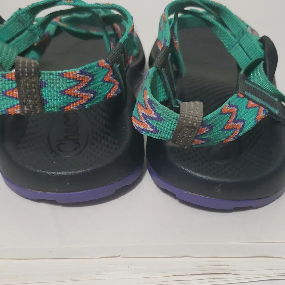 CHACO KIDS ZX/1 Ecotread‎ Mint Leaf Colorful Strappy Sandals